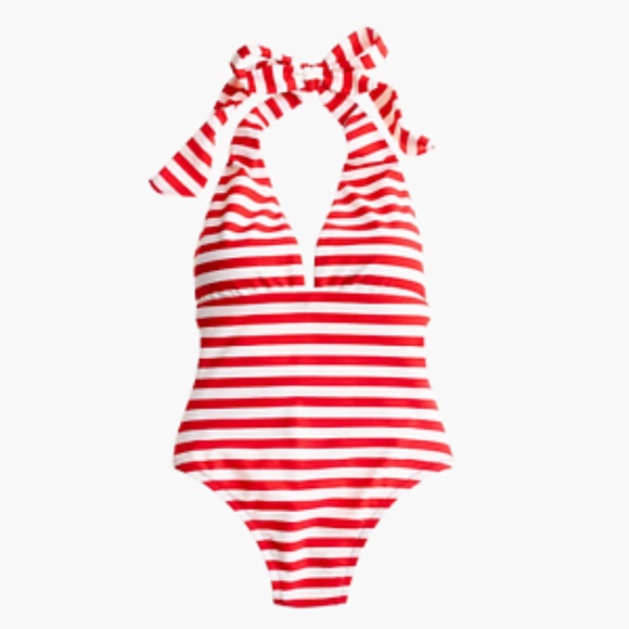 J. Crew Other - J. Crew Plunging halter one-piece swimsuit 》new